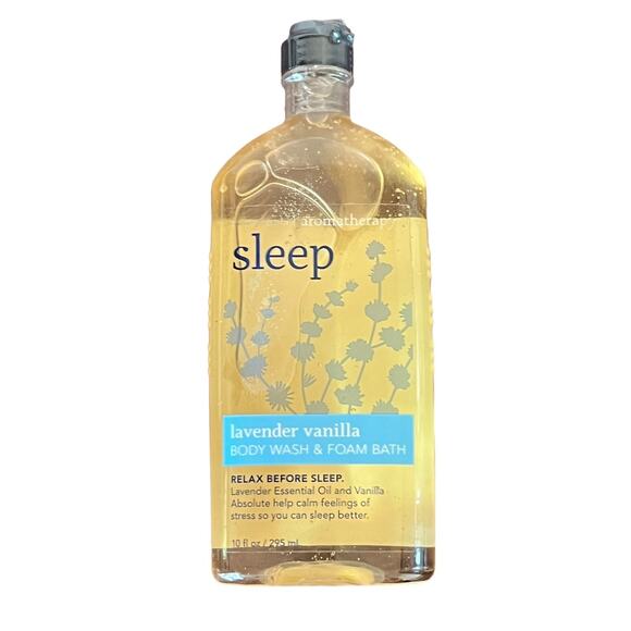 Bath & Body Works Aromatherapy SLEEP Lavender Vanilla Body Wash Foam Bath Relax - Picture 1 of 6